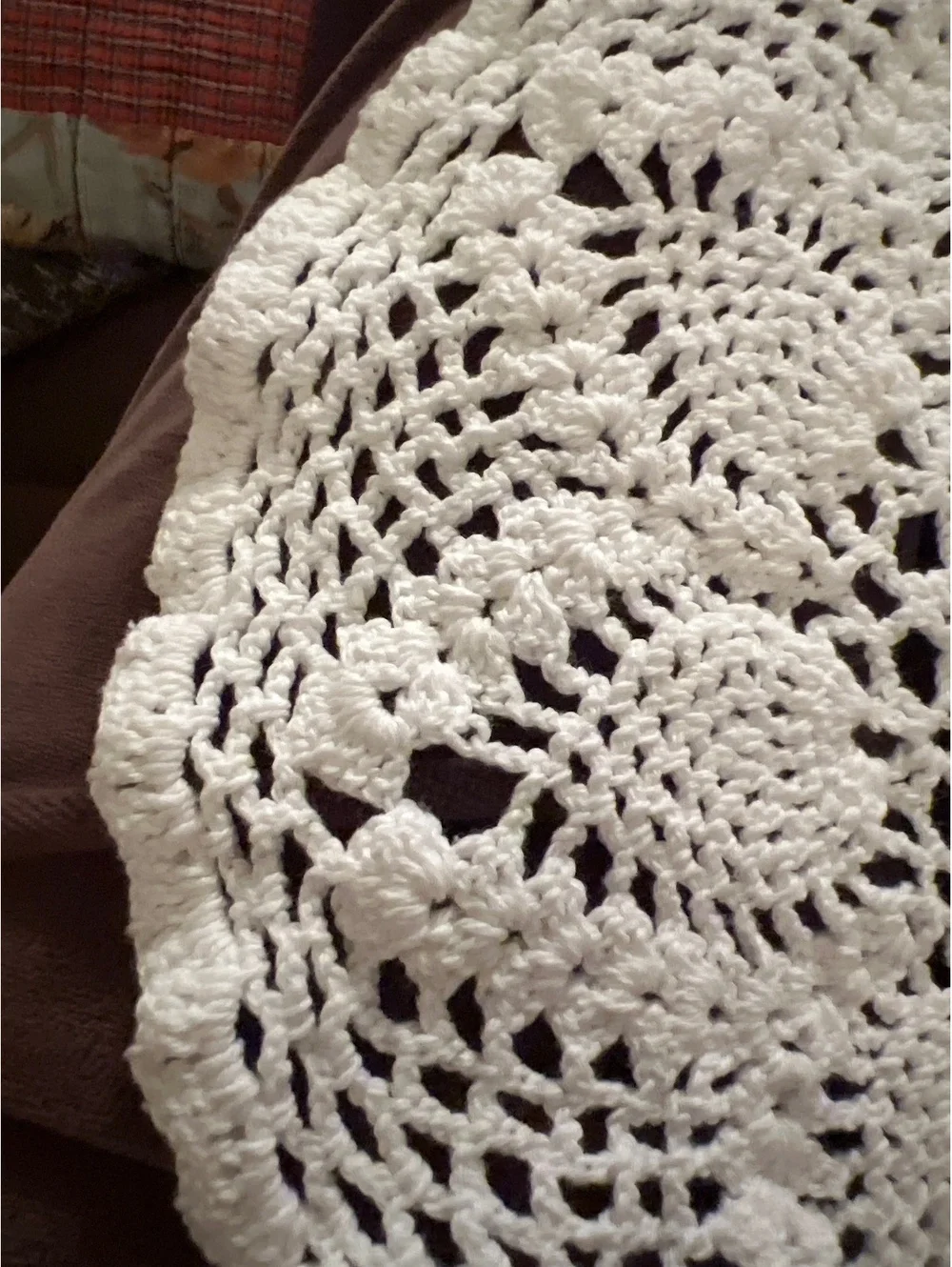 Handmade White Crochet Doily Table Decor